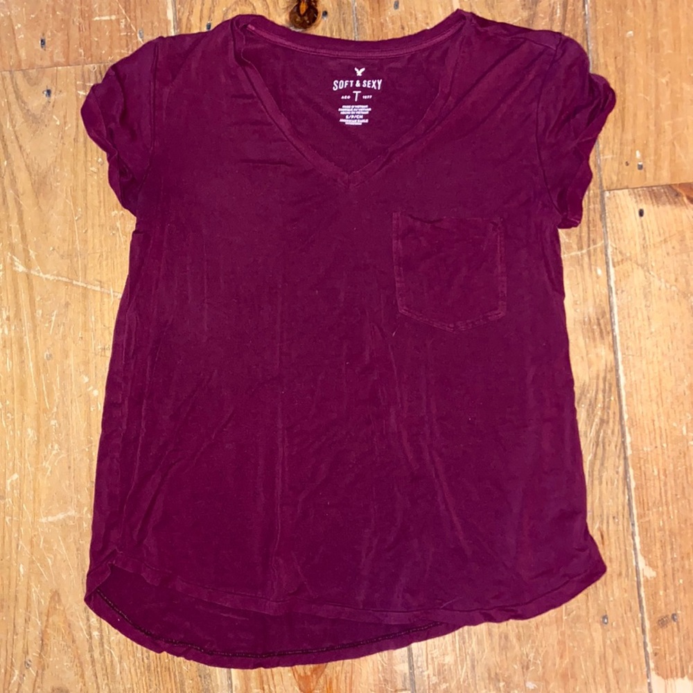American Eagle - Maroon Tshirt (S)
